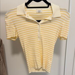 Aritzia striped polo tshirt